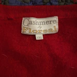 Plush Cashmere cardigan sweater vintage European with flaws XXL